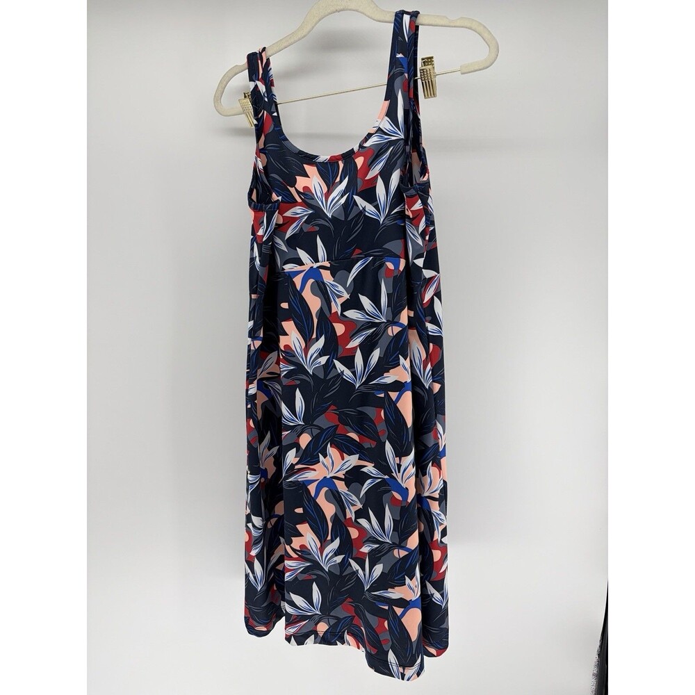 Columbia PFG Freezer III Dress Collegiate Navy Hidden Paradise UPF Fishing Sz L